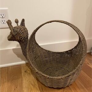Anthropologie Giraffe Wicker Basket - Brown